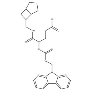 4-[({bicyclo[3.2.0]heptan-6-yl}methyl)carbamoyl]-4-({[(9H-fluoren-9-yl)methoxy]carbonyl}amino)butanoic acid结构式