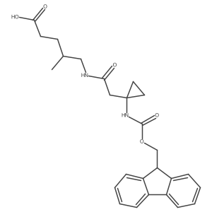 5-{2-[1-({[(9H-fluoren-9-yl)methoxy]carbonyl}amino)cyclopropyl]acetamido}-4-methylpentanoic acid Structure