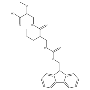 3-{2-[({[(9H-fluoren-9-yl)methoxy]carbonyl}amino)methyl]pentanamido}-2-methoxypropanoic acid结构式