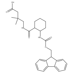4-{[2-({[(9H-fluoren-9-yl)methoxy]carbonyl}amino)cyclohexyl]formamido}-3,3-dimethylbutanoic acid结构式