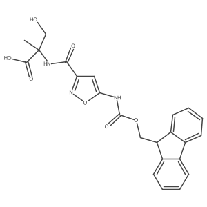 2-{[5-({[(9H-fluoren-9-yl)methoxy]carbonyl}amino)-1,2-oxazol-3-yl]formamido}-3-hydroxy-2-methylpropanoic acid Structure