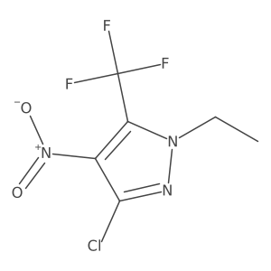 3-chloro-1-ethyl-4-nitro-5-(trifluoromethyl)-1H-pyrazole结构式