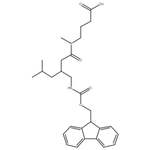 4-{3-[({[(9H-fluoren-9-yl)methoxy]carbonyl}amino)methyl]-N,5-dimethylhexanamido}butanoic acid Structure