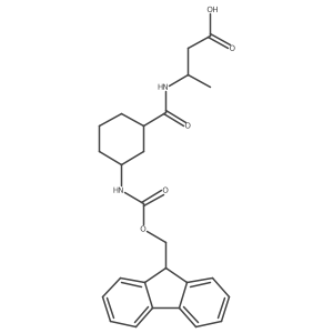 3-{[3-({[(9H-fluoren-9-yl)methoxy]carbonyl}amino)cyclohexyl]formamido}butanoic acid Structure