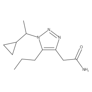 2-[1-(1-cyclopropylethyl)-5-propyl-1H-1,2,3-triazol-4-yl]acetamide Structure