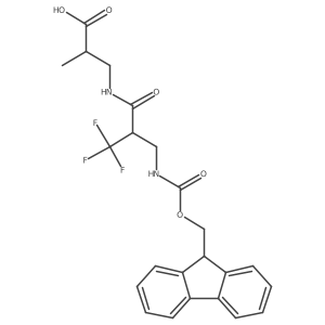 3-{2-[({[(9H-fluoren-9-yl)methoxy]carbonyl}amino)methyl]-3,3,3-trifluoropropanamido}-2-methylpropanoic acid Structure