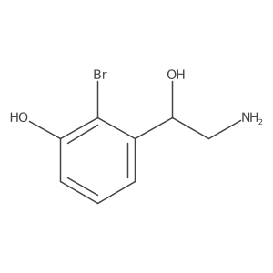 3-[(1R)-2-amino-1-hydroxyethyl]-2-bromophenol Structure