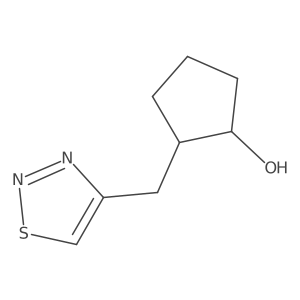 rac-(1R,2S)-2-[(1,2,3-thiadiazol-4-yl)methyl]cyclopentan-1-ol Structure