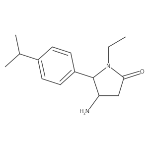 4-Amino-1-ethyl-5-[4-(propan-2-yl)phenyl]pyrrolidin-2-one结构式