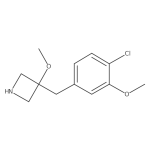 3-[(4-Chloro-3-methoxyphenyl)methyl]-3-methoxyazetidine结构式