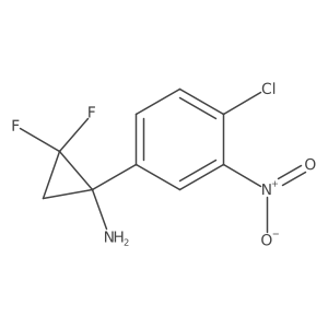 1-(4-Chloro-3-nitrophenyl)-2,2-difluorocyclopropan-1-amine Structure