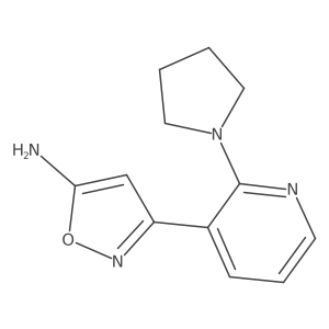 3-[2-(Pyrrolidin-1-yl)pyridin-3-yl]-1,2-oxazol-5-amine结构式