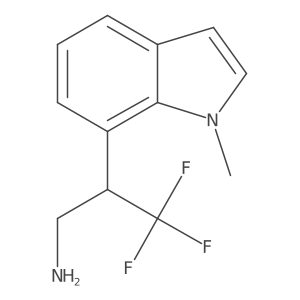 3,3,3-trifluoro-2-(1-methyl-1H-indol-7-yl)propan-1-amine结构式