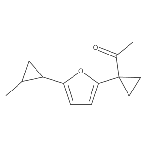 1-{1-[5-(2-Methylcyclopropyl)furan-2-yl]cyclopropyl}ethan-1-one结构式