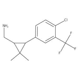{3-[4-Chloro-3-(trifluoromethyl)phenyl]-2,2-dimethylcyclopropyl}methanamine Structure