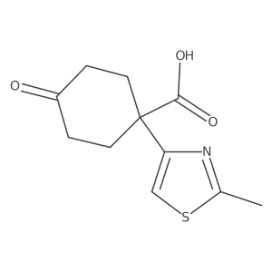 1-(2-Methyl-1,3-thiazol-4-yl)-4-oxocyclohexane-1-carboxylic acid Structure