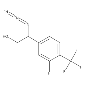 2-Azido-2-[3-fluoro-4-(trifluoromethyl)phenyl]ethan-1-ol结构式