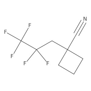 1-(2,2,3,3,3-Pentafluoropropyl)cyclobutane-1-carbonitrile Structure