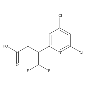3-(4,6-Dichloropyridin-2-yl)-4,4-difluorobutanoic acid结构式