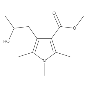 methyl 4-(2-hydroxypropyl)-1,2,5-trimethyl-1H-pyrrole-3-carboxylate结构式