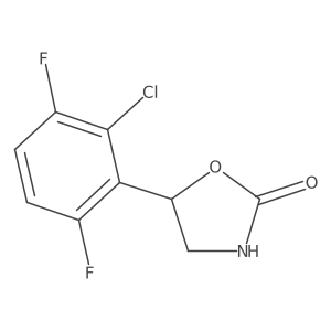 5-(2-Chloro-3,6-difluorophenyl)-1,3-oxazolidin-2-one结构式