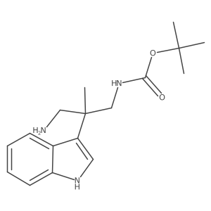 tert-butyl N-[3-amino-2-(1H-indol-3-yl)-2-methylpropyl]carbamate Structure