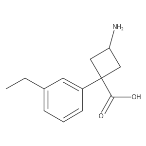 3-Amino-1-(3-ethylphenyl)cyclobutane-1-carboxylic acid结构式