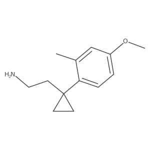 2-[1-(4-Methoxy-2-methylphenyl)cyclopropyl]ethan-1-amine结构式