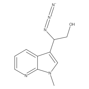 2-azido-2-{1-methyl-1H-pyrrolo[2,3-b]pyridin-3-yl}ethan-1-ol结构式