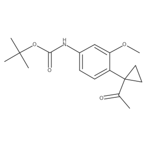 tert-butyl N-[4-(1-acetylcyclopropyl)-3-methoxyphenyl]carbamate Structure