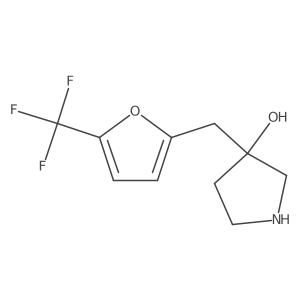 3-{[5-(Trifluoromethyl)furan-2-yl]methyl}pyrrolidin-3-ol Structure