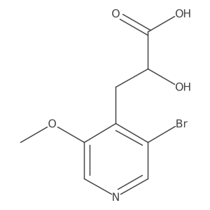 3-(3-Bromo-5-methoxypyridin-4-yl)-2-hydroxypropanoic acid结构式