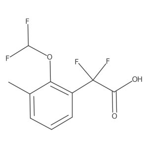 2-[2-(Difluoromethoxy)-3-methylphenyl]-2,2-difluoroacetic acid结构式