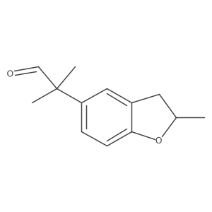 2-Methyl-2-(2-methyl-2,3-dihydro-1-benzofuran-5-yl)propanal结构式