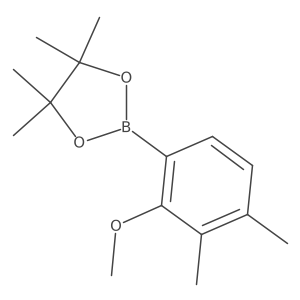 2-(2-Methoxy-3,4-dimethylphenyl)-4,4,5,5-tetramethyl-1,3,2-dioxaborolane结构式