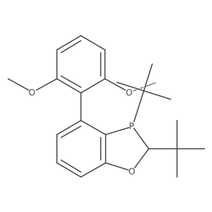 (2S,3S)-2,3-Di-tert-butyl-4-(2,6-dimethoxyphenyl)-2,3-dihydrobenzo[d][1,3]oxaphosphole结构式