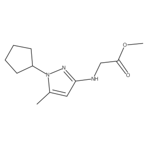 Methyl 2-[(1-cyclopentyl-5-methylpyrazol-3-yl)amino]acetate Structure