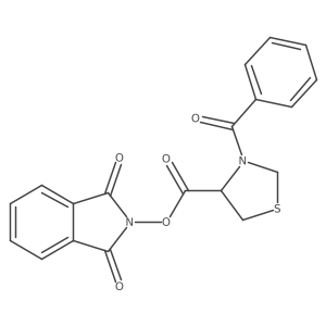 1,3-dioxo-2,3-dihydro-1H-isoindol-2-yl (4S)-3-benzoyl-1,3-thiazolidine-4-carboxylate Structure