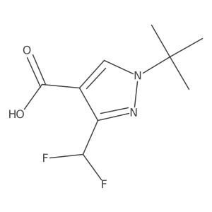 1-Tert-butyl-3-(difluoromethyl)pyrazole-4-carboxylic acid Structure