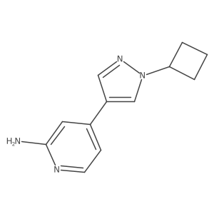 4-(1-Cyclobutyl-1H-pyrazol-4-yl)-2-pyridinamine Structure