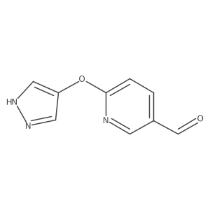 6-((1H-pyrazol-4-yl)oxy)nicotinaldehyde结构式