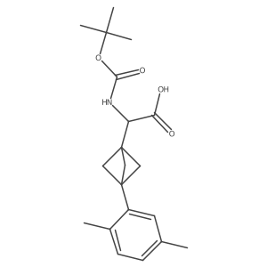 2-{[(Tert-butoxy)carbonyl]amino}-2-[3-(2,5-dimethylphenyl)bicyclo[1.1.1]pentan-1-yl]acetic acid Structure