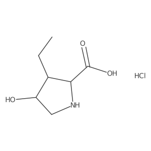 (2S,3S,4R)-3-Ethyl-4-hydroxypyrrolidine-2-carboxylic acid hydrochloride结构式
