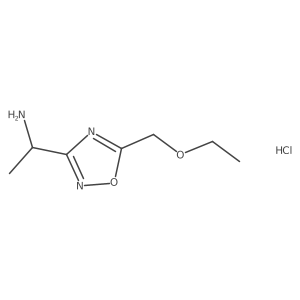 1-[5-(Ethoxymethyl)-1,2,4-oxadiazol-3-yl]ethanamine;hydrochloride结构式