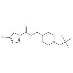 5-chloro-N-{[1-(2,2,2-trifluoroethyl)piperidin-4-yl]methyl}thiophene-2-carboxamide结构式
