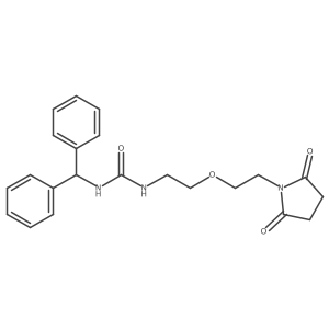 1-Benzhydryl-3-(2-(2-(2,5-dioxopyrrolidin-1-yl)ethoxy)ethyl)urea Structure