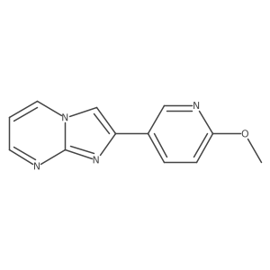 2-(6-methoxy-3-pyridyl)imidazo[1,2-a]pyrimidine结构式