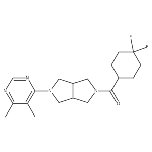 4-[5-(4,4-Difluorocyclohexanecarbonyl)-octahydropyrrolo[3,4-c]pyrrol-2-yl]-5,6-dimethylpyrimidine Structure
