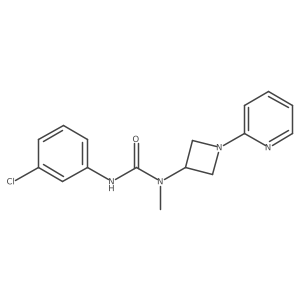 1-(3-Chlorophenyl)-3-methyl-3-[1-(pyridin-2-yl)azetidin-3-yl]urea结构式