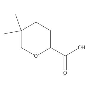 5,5-Dimethyltetrahydro-2H-pyran-2-carboxylic acid结构式